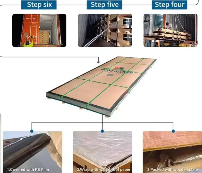 embalaje de chapa de acero inoxidable